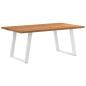 Preview: Esstisch Hellbraun 180x100x74 cm Massivholz Eiche Rechteckig