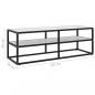 Preview: TV-Schrank Schwarz mit Hartglas Marmor-Optik 120x40x40 cm