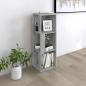 Preview: ARDEBO.de - Eckregal Grau Sonoma 33x33x100 cm Holzwerkstoff