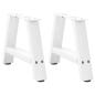 Preview: ARDEBO.de - Couchtischbeine A-Form 2 Stk. Weiß 50x(30-31) cm Stahl
