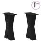 Preview: Couchtischbeine X-Form 2 Stk. Schwarz 38x(42-43) cm Stahl