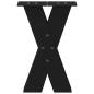 Preview: Couchtischbeine X-Form 2 Stk. Schwarz 38x(42-43) cm Stahl