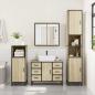 Preview: Waschbeckenunterschrank Sonoma-Eiche 80x33x60 cm Holzwerkstoff