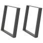 Preview: Esstischbeine U-Form 2 Stk. Anthrazit 80x(72-73) cm Stahl