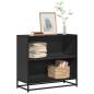 Preview: ARDEBO.de - Bücherregal Schwarz 80,5x35x76 cm Holzwerkstoff