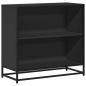 Preview: Bücherregal Schwarz 80,5x35x76 cm Holzwerkstoff