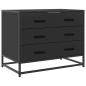 Preview: Schubladenschrank Schwarz 70x41x56 cm Holzwerkstoff