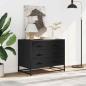 Preview: Schubladenschrank Schwarz 70x41x56 cm Holzwerkstoff