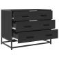 Preview: Schubladenschrank Schwarz 70x41x56 cm Holzwerkstoff