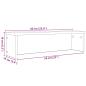 Preview: Küchenregal Stapelbar Betongrau 60x15x16 cm Holzwerkstoff
