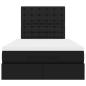 Preview: Ottoman-Bett mit Matratze Schwarz 120x200 cm Kunstleder