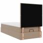 Preview: Ottoman-Bett mit Matratze Cappuccino-Braun 90x190 cm Kunstleder