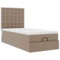 Preview: Ottoman-Bett mit Matratze Cappuccino-Braun 90x190 cm Kunstleder