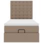 Preview: Ottoman-Bett mit Matratze Cappuccino-Braun 90x190 cm Kunstleder