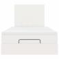 Preview: Ottoman-Bett mit Matratze Weiß 120x190 cm Kunstleder