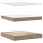 Preview: Ottoman-Bett mit Matratze Cappuccino-Braun 180x200cm Kunstleder