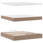 Preview: Ottoman-Bett mit Matratzen Cappuccino 200x200cm Kunstleder