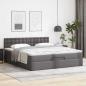 Preview: Ottoman-Bett mit Matratze Grau 180x200 cm Kunstleder