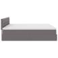 Preview: Ottoman-Bett mit Matratze Grau 180x200 cm Kunstleder