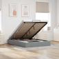 Preview: ARDEBO.de - Ottoman-Bett ohne Matratze Hellgrau 140x190 cm Stoff