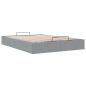 Preview: Ottoman-Bett ohne Matratze Hellgrau 140x190 cm Stoff
