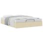 Preview: Ottoman-Bett ohne Matratze Creme 140x190 cm Stoff