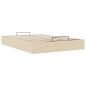 Preview: Ottoman-Bett ohne Matratze Creme 140x190 cm Stoff