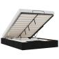 Preview: Ottoman-Bett ohne Matratze Schwarz 140x190 cm Stoff