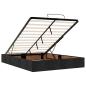 Preview: Ottoman-Bett ohne Matratze Schwarz 140x190 cm Stoff