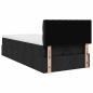 Preview: Ottoman-Bett mit Matratze Schwarz 100x200 cm Stoff