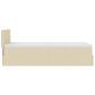Preview: Ottoman-Bett mit Matratze Creme 90x200 cm Stoff
