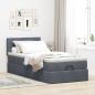 Preview: Ottoman-Bett mit Matratze Dunkelgrau 80x200 cm Samt