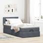 Preview: Ottoman-Bett mit Matratze Dunkelgrau 90x190 cm Samt