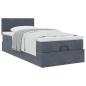 Preview: Ottoman-Bett mit Matratze Dunkelgrau 90x190 cm Samt