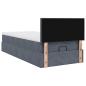 Preview: Ottoman-Bett mit Matratze Dunkelgrau 90x190 cm Samt