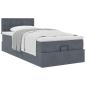 Preview: Ottoman-Bett mit Matratze Dunkelgrau 90x190 cm Samt