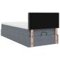 Preview: Ottoman-Bett mit Matratze Dunkelgrau 90x190 cm Samt