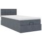Preview: Ottoman-Bett mit Matratze Dunkelgrau 90x190 cm Samt