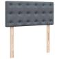 Preview: Ottoman-Bett mit Matratze Dunkelgrau 90x190 cm Samt