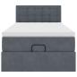 Preview: Ottoman-Bett mit Matratze Dunkelgrau 90x200 cm Samt