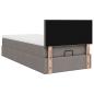 Preview: Ottoman-Bett mit Matratze Taupe 90x190 cm Stoff