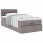 Preview: Ottoman-Bett mit Matratze Taupe 90x200 cm Stoff