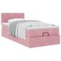 Preview: ARDEBO.de - Ottoman-Bett mit Matratze Rosa 80x200 cm Samt