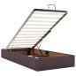 Preview: Ottoman-Bett mit Matratze Dunkelbraun 80x200 cm Stoff