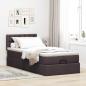 Preview: Ottoman-Bett mit Matratze Dunkelbraun 80x200 cm Stoff