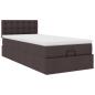 Preview: Ottoman-Bett mit Matratze Dunkelbraun 80x200 cm Stoff