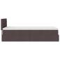 Preview: Ottoman-Bett mit Matratze Dunkelbraun 80x200 cm Stoff
