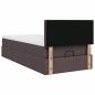 Preview: Ottoman-Bett mit Matratze Dunkelbraun 80x200 cm Stoff