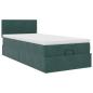 Preview: Ottoman-Bett mit Matratze Dunkelgrün 80x200 cm Samt