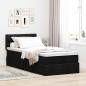 Preview: Ottoman-Bett mit Matratze Schwarz 80x200 cm Stoff
